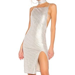 h:ours X REVOLVE MURPHY DRESS IN SOFT GOLD